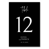 Schwarz-Weiß-Einfache moderne Minimalistische Hoch Tischnummer (Vorderseite)