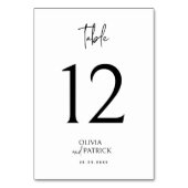 Schwarz-Weiß-Einfache moderne Minimalistische Hoch Tischnummer (Vorderseite)