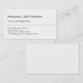 Schwarz/Weiß Einfache Schlichte Script-Visitenkart Visitenkarte (Vorne/Hinten)