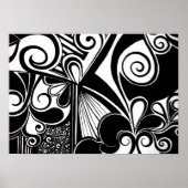 Schwarz-Weiß-Einfachheit Poster (Vorne)