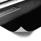 Schwarz-Weiß-Einfarbige Altautostadt Poster (Ecke)