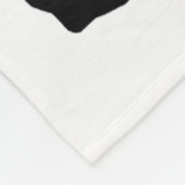 Schwarz-Weiß-Einhornschädel Fleecedecke (Ecke)