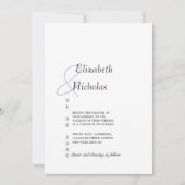 Schwarz-Weiß-Einladung Einladung (Vorderseite)