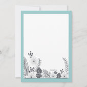 Schwarz-Weiß-Einladung Einladung (Rückseite)