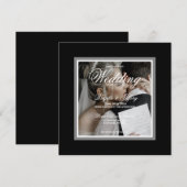 Schwarz-Weiß-Einladung Einladung (Vorne/Hinten)