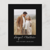 Schwarz-Weiß-Einladung Save the Date (Vorderseite)