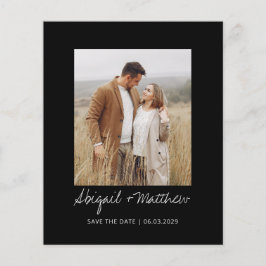 Schwarz-Weiß-Einladung Save the Date