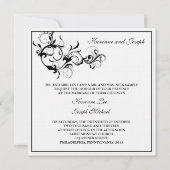 Schwarz-Weiß-Einladung zur Hochzeit Einladung (Vorderseite)