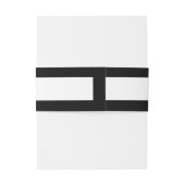 Schwarz-Weiß-Einladung zur Hochzeit Einladungsbanderole (Rückseitenbeispiel)