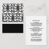 Schwarz-Weiß-Einladungs-Karte Beilagen Begleitkarte (Vorne/Hinten)