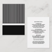 Schwarz-Weiß-Einladungs-Karte Beilagen Begleitkarte (Vorne/Hinten)