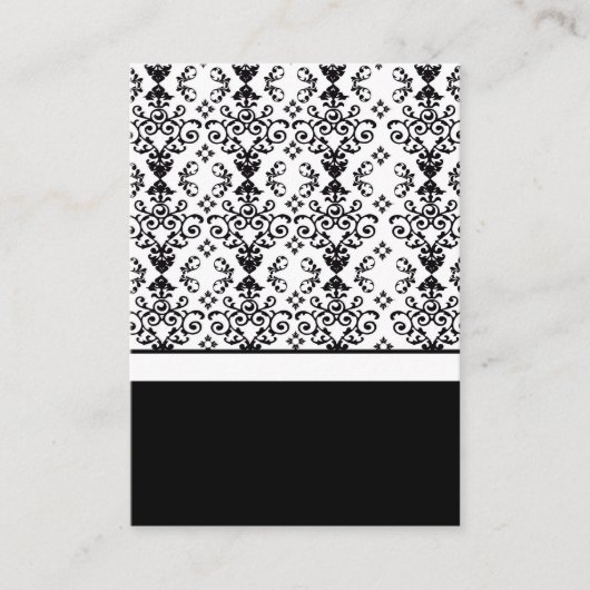 Schwarz-Weiß-Einladungs-Karte Beilagen Begleitkarte (Vorderseite)