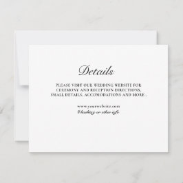 Schwarz/Weiß-Einschließkarte in klassischem Formul Einladung