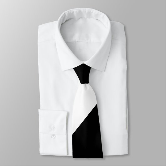 Schwarz-Weiß-EinStreifen Krawatte (Gebunden)