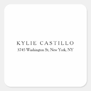 Schwarz-weiß Einzigartig klassisches Beruflich Quadratischer Aufkleber