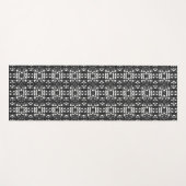 Schwarz-Weiß einzigartiges abstraktes Muster Yogamatte (Vorderseite (Horizontal))