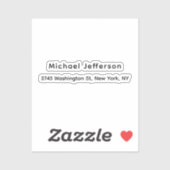 Schwarz-weiß Einzigartiges klassisches Elegant Sch Aufkleber (Blatt)