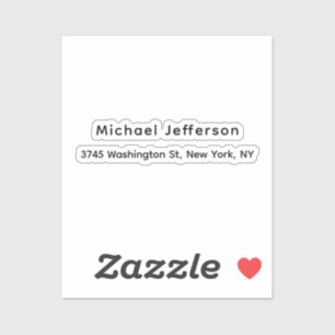 Schwarz-weiß Einzigartiges klassisches Elegant Sch Aufkleber