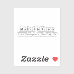 Schwarz-weiß Einzigartiges klassisches Elegant Sch Aufkleber