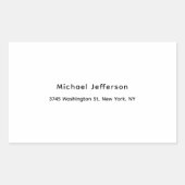 Schwarz-weiß Einzigartiges klassisches Elegant Sch Rechteckiger Aufkleber (Vorderseite)