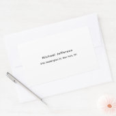 Schwarz-weiß Einzigartiges klassisches Elegant Sch Rechteckiger Aufkleber (Umschlag)
