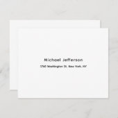 Schwarz-weiß Einzigartiges klassisches Elegant Sch RSVP Karte (Vorne/Hinten)