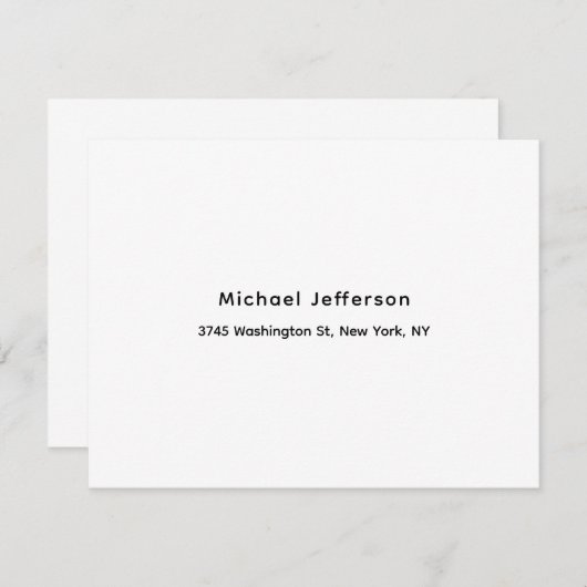 Schwarz-weiß Einzigartiges klassisches Elegant Sch RSVP Karte (Vorne/Hinten)