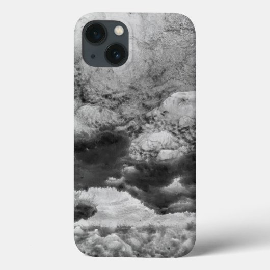 Schwarz-Weiß-Eis Abstrakt Case-Mate iPhone Hülle (Rückseite)