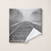 Schwarz-Weiß-Eisenbahn Nr. 3 Badhandtuch Set (Waschlappen)