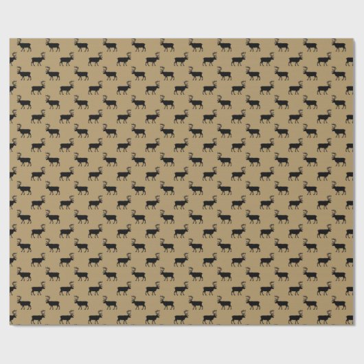 Schwarz-Weiß-Elch-Papier Geschenkpapier (Flach)