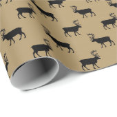 Schwarz-Weiß-Elch-Papier Geschenkpapier (Rolleneckpunkt)