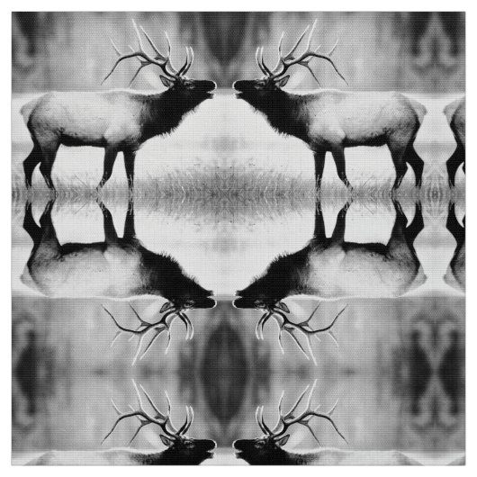 Schwarz-Weiß-Elch Stoff (Muster)