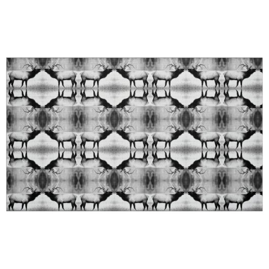 Schwarz-Weiß-Elch Stoff (Fat Quarter (45,7 x 55,9 cm))