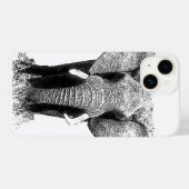 Schwarz-Weiß-Elefant Case-Mate iPhone Hülle (Rückseite (Horizontal))