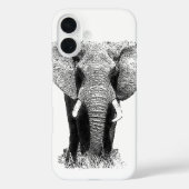 Schwarz-Weiß-Elefant Case-Mate iPhone Hülle (Rückseite)