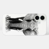 Schwarz-Weiß-Elefant Case-Mate iPhone Hülle (Rückseite (Horizontal))