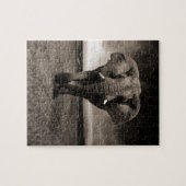 Schwarz-Weiß-Elefant Puzzle (Horizontal)