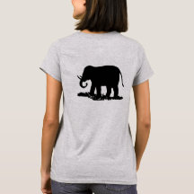 Schwarz-Weiß-Elefant-Silhouette