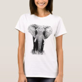 Schwarz-Weiß-Elefant T-Shirt (Vorderseite)