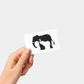 Schwarz-Weiß-Elefanten Ausweis (Handheld)