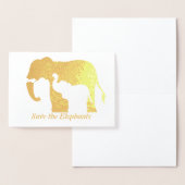 Schwarz-Weiß-Elefanten Folienkarte (Anzeige)