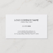 Schwarz-Weiß-Elefanten-Illustration Visitenkarte (Rückseite)