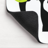 Schwarz-Weiß-Elefanten Mousepad (Ecke)