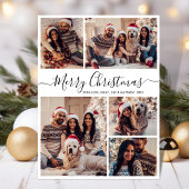 Schwarz-weiß Elegant 5 Fotocollage Weihnachten