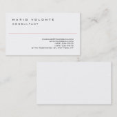 Schwarz-weiß Elegant Einfach Schlicht Beruflich Visitenkarte (Vorne/Hinten)