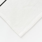Schwarz-Weiß-Elegant Einzigartig Mit Monogramm Fleecedecke (Ecke)