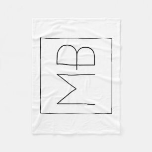 Schwarz-Weiß-Elegant Einzigartig Mit Monogramm Fleecedecke