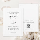 Schwarz-Weiß-Elegant ganz einfach in einer Hochzei Einladung