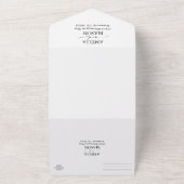 Schwarz-Weiß-Elegant-Kalligrafie-Skript Hochzeit All In One Einladung (Außenbereich)