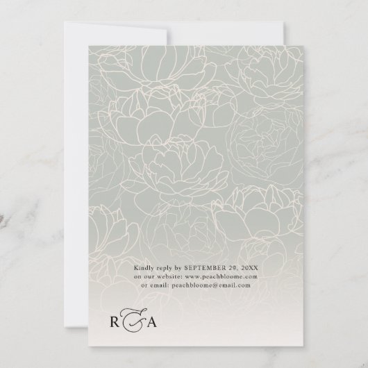 Schwarz-Weiß-Elegant-Kalligrafie-Skript Hochzeit Einladung (Rückseite)